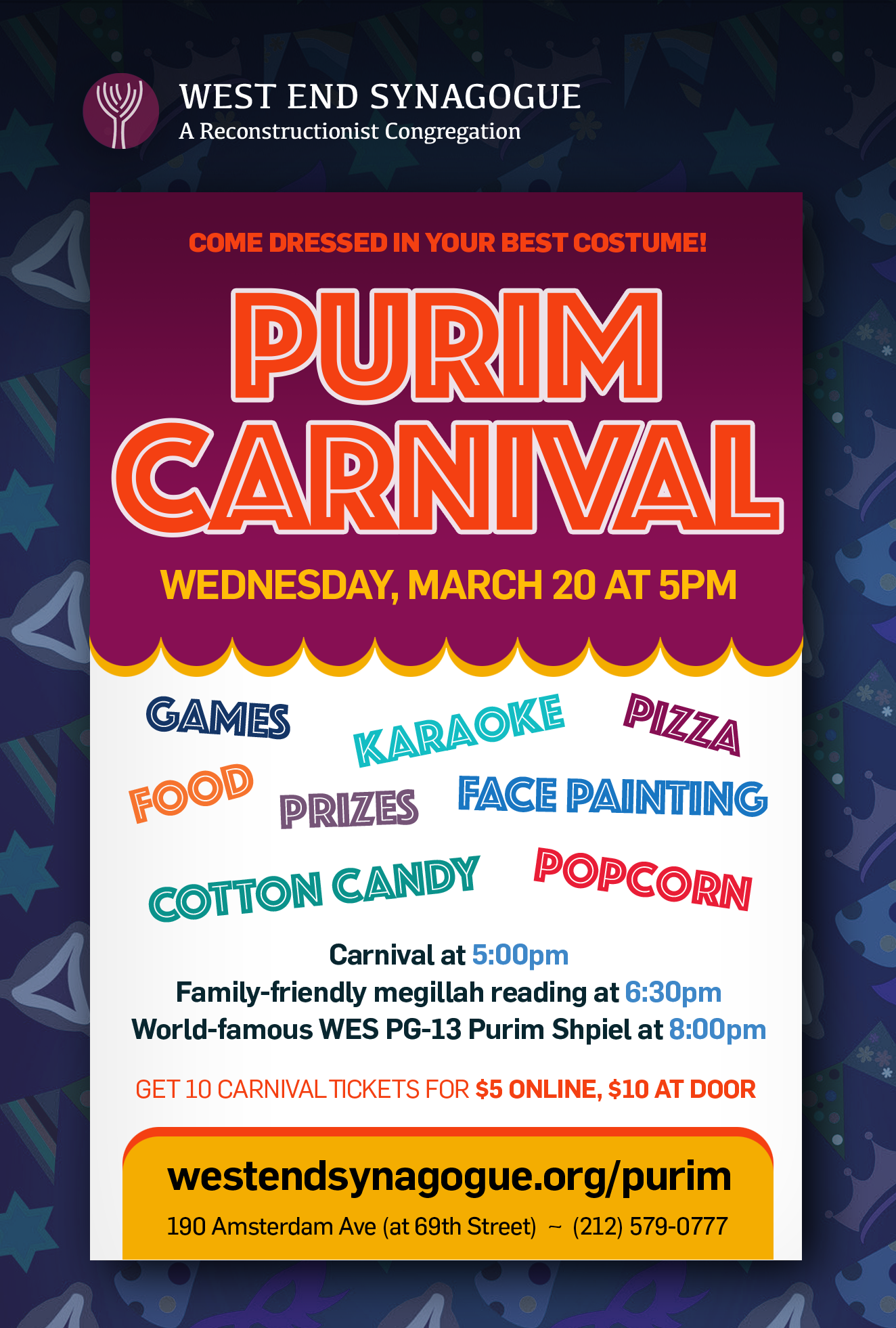 Purim Carnival, West End Synagogue